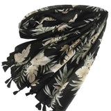 ladies-black-scarf-leaf-design-olive-green-latte