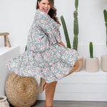 ladies-short-dress-floral-design-grey-white-rose-plus-size