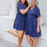 ladies-short-summer-dress-blue-white-polka