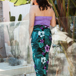 large-Hawaiian-sarong-purple-green-frangipani-hibiscus-flower-on-black