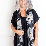 large-womens-scarf-black-olive-green-floral-cotton