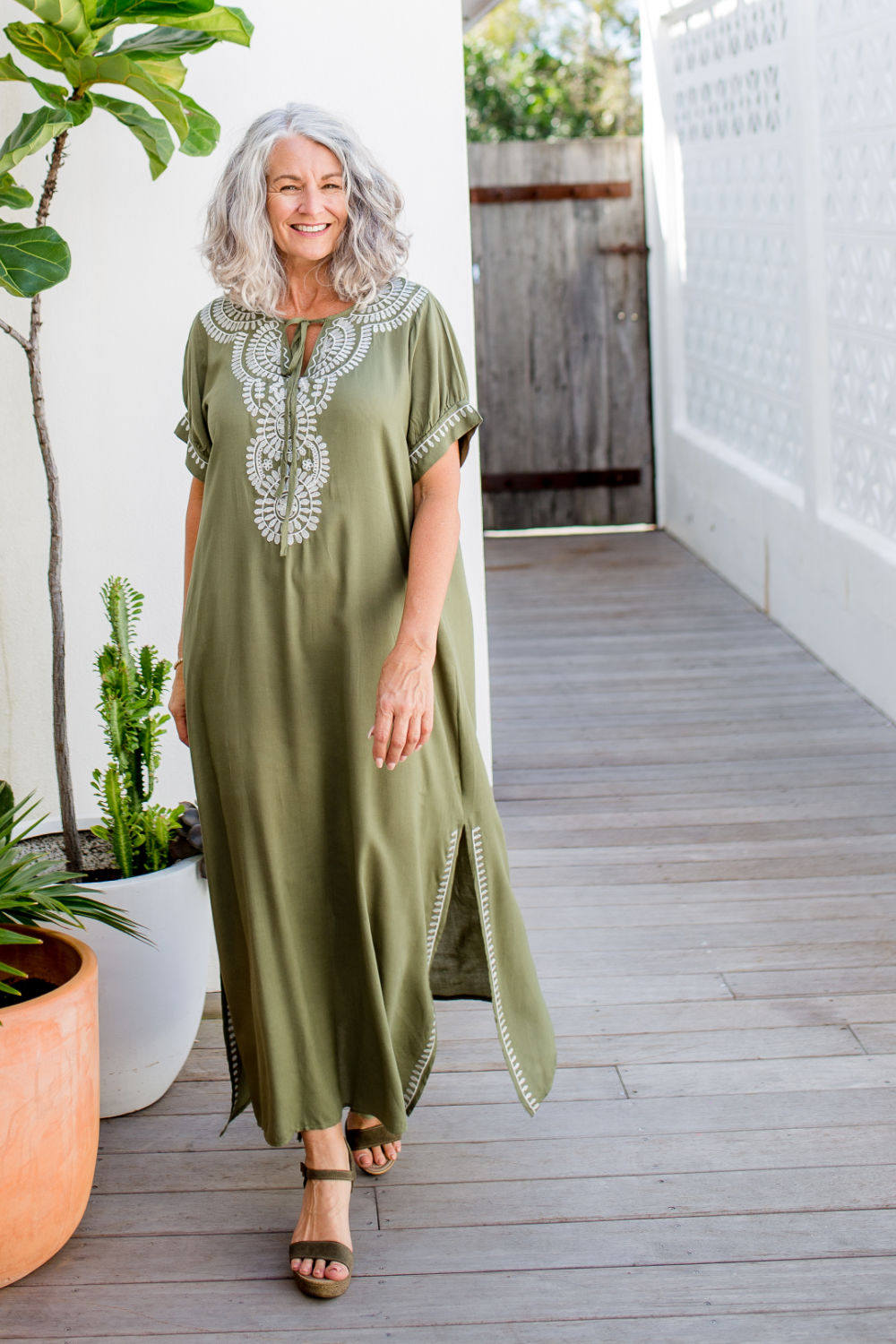 long-kaftan-dress-army-green-white-embellishment
