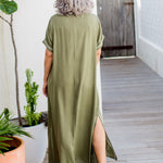 long-kaftan-dress-army-green-white-embroidery-back
