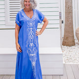 long-kaftan-dress-blue-white-embroidery