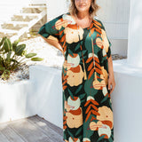 long-kaftan-dress-cream-olive-black-floral-plus-size