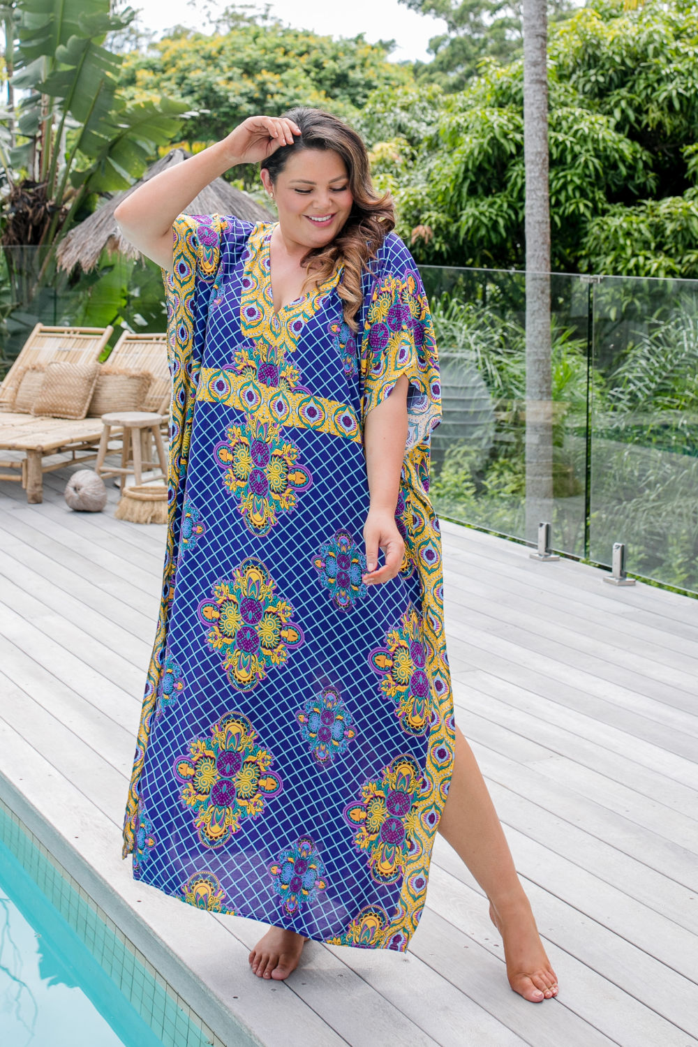 long-kaftan-dress-mandala-geometric-blue-purple-yellow
