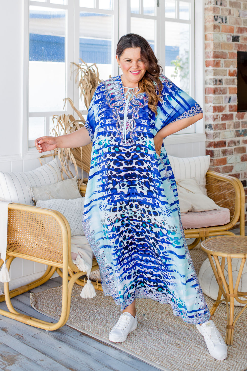 long-kaftan-summer-dress-leopard-print-blue