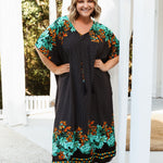 long-plus-size-kaftan-dress-black-polka-orange-green-floral
