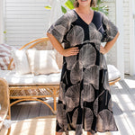 long-plus-size-summer-dress-black-latte-fan-design