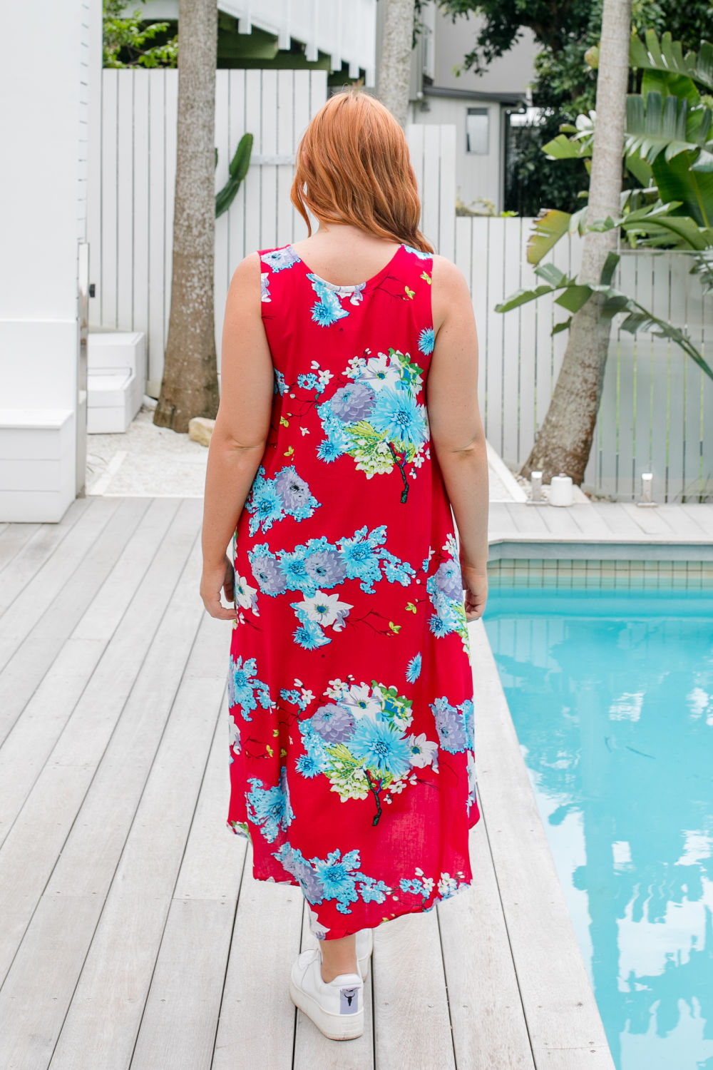 long-summer-aline-dress-floral-dress-red-grey-blue-back