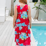 long-summer-aline-dress-floral-dress-red-grey-blue-back