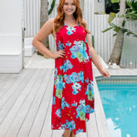 long-summer-dress-floral-dress-red-grey-blue