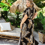 long-summer-kaftan-dress-bamboo-leaf-print