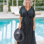 long-summer-kaftan-dress-black-white-polka