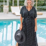long-summer-kaftan-dress-black-white-polka