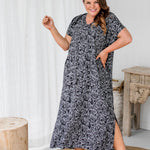long-summer-kaftan-dress-plus-size-black-white-grey-paisley