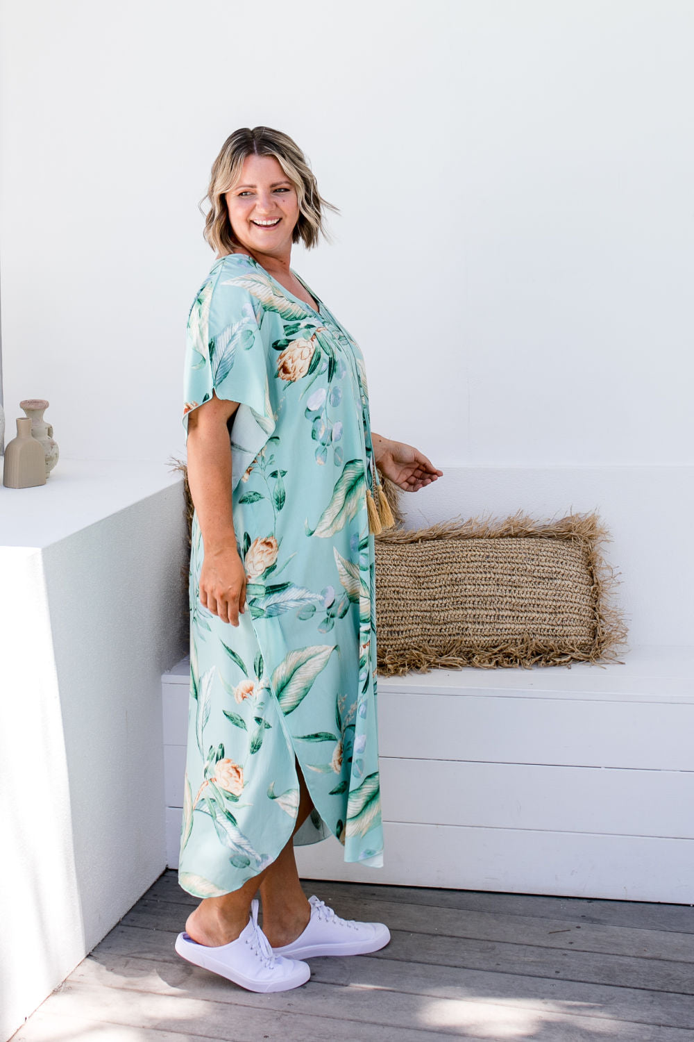 maxi-kaftan-dress-green-grey-caramel