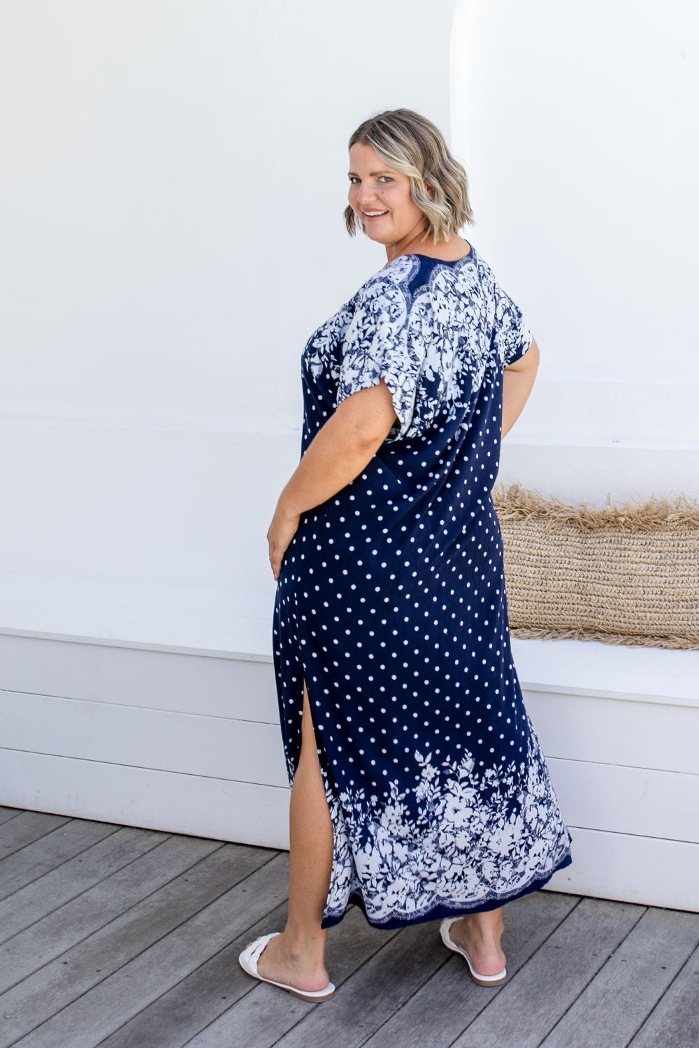 maxi-kaftan-dress-resort-wear-blue-floral-border-design