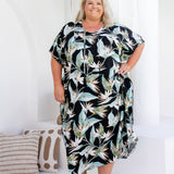 plus-size-maxi-kaftan-black-blue-olive-leaf-design