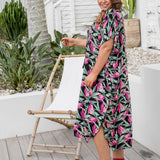 plus-size-maxi-kaftan-black-pink-green-floral