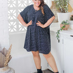 plus-size-short-kaftan-long-tunic-top-black-white-polka-dots