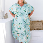 plus-size-summer-kaftan-protea-flower-green-grey-caramel