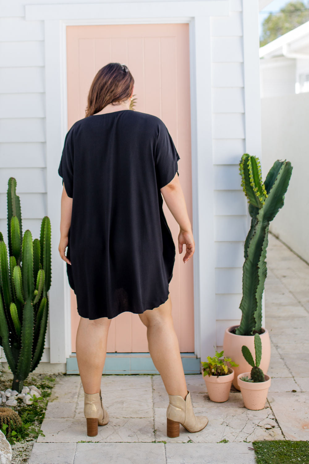 short-kaftan-dress-long-tunic-plus-size-black