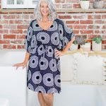 short-kaftan-summer-dress-black-white-polka-dots
