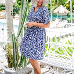 short-summer-dress-blue-white-floral