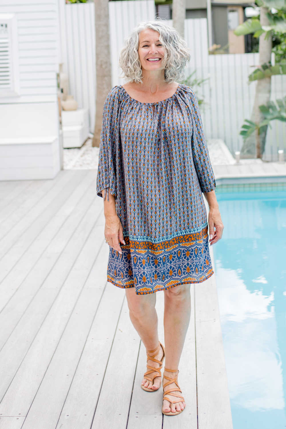 short-summer-dress-border-design-grey-orange