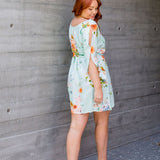 Fresh Florals Summer Dress - Mint Green