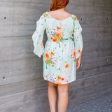 Fresh Florals Summer Dress - Mint Green