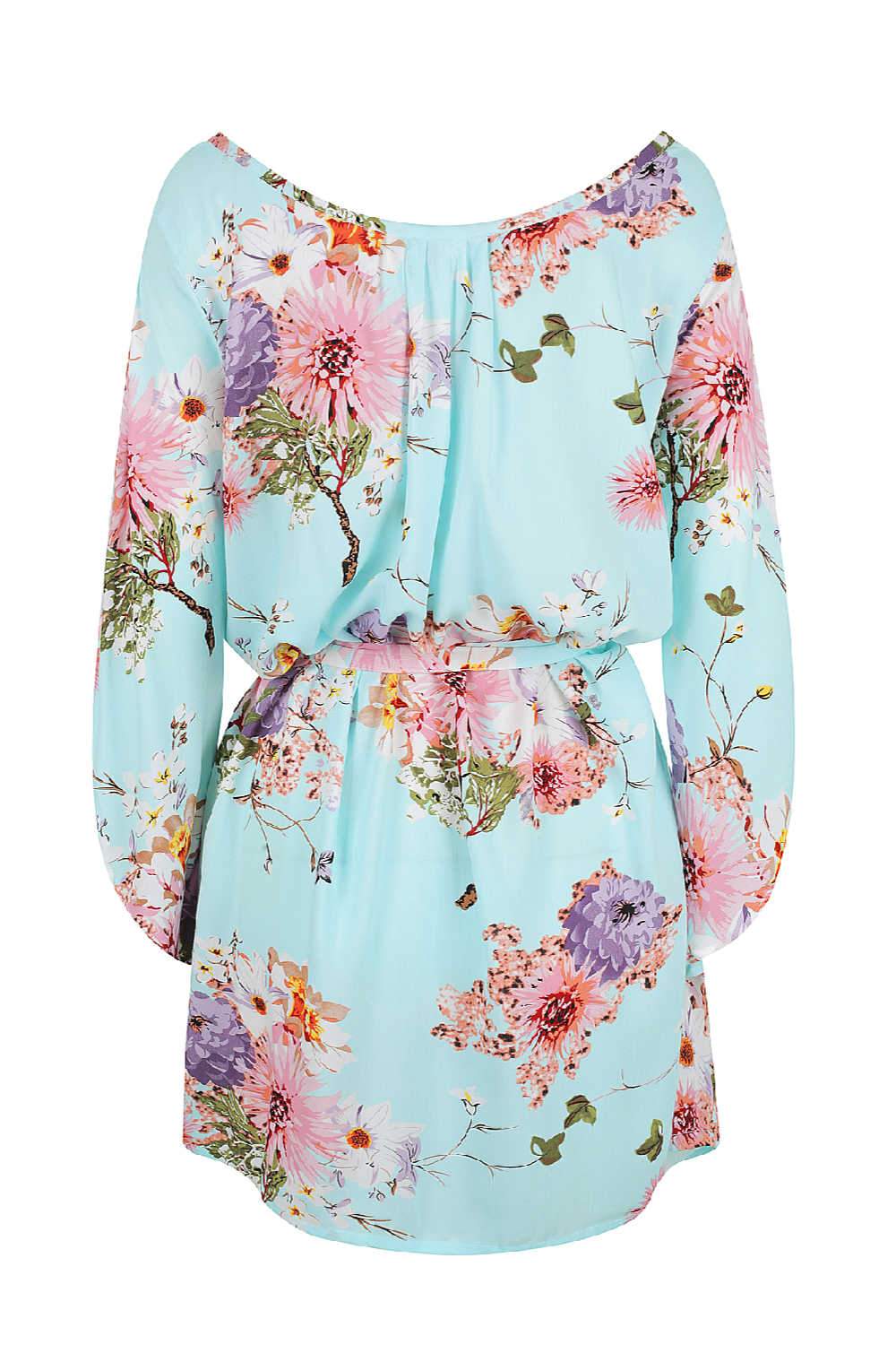 short-summer-dress-floral-print-blue-pink-mauve-white
