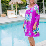 short-summer-dress-floral-purple-blue-white