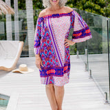 short-summer-dress-off-the-shoulder-blue-floral