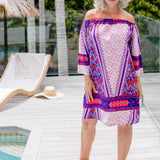 short-summer-dress-off-the-shoulder-blue-pink-floral