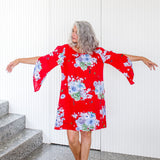 short-summer-dress-red-floral-open-sleeve-holley-day