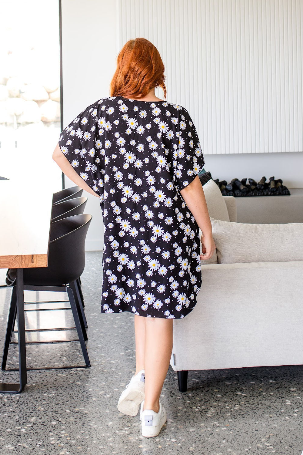 short-summer-kaftan-dress-floral-design-black