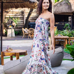 strapless-beach-maxi-dress-floral-design-cream