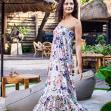 strapless-beach-maxi-dress-floral-design-cream