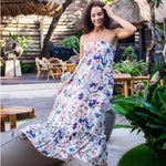 strapless-maxi-dress-floral-design-cream