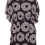 summer-beach-kaftan-dress-black-white-polka-dot