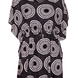 summer-beach-kaftan-dress-black-white-polka-dot