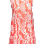 short-summer-dress-orange-white-floral-design