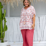 womens-plus-size-resort-wear-kaftan-top-white-orange-purple-lilac-floral-paisley-border