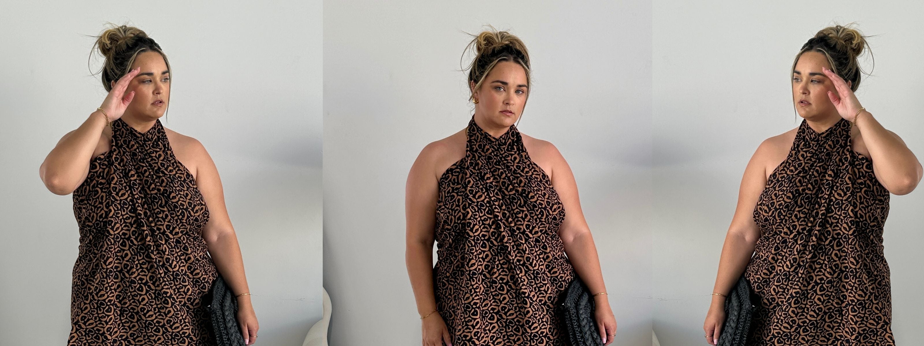 Demonstration of sarong tying styles for summer - see a dress, skirt and halter dress
