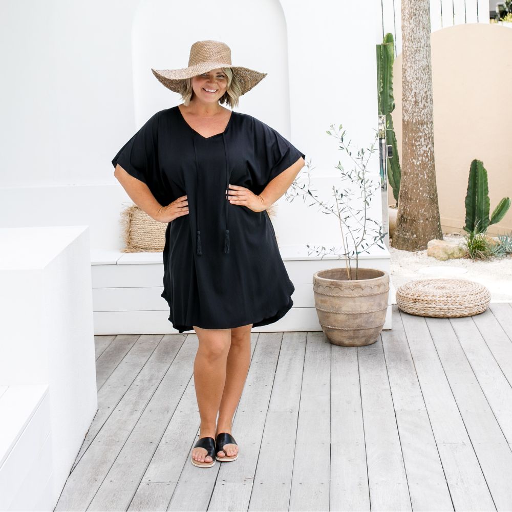 short-kaftan-dress-black