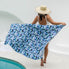 large-sarong-blue-black-seashell-design