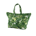 Beach-bag-green-white-palm-leaf-design