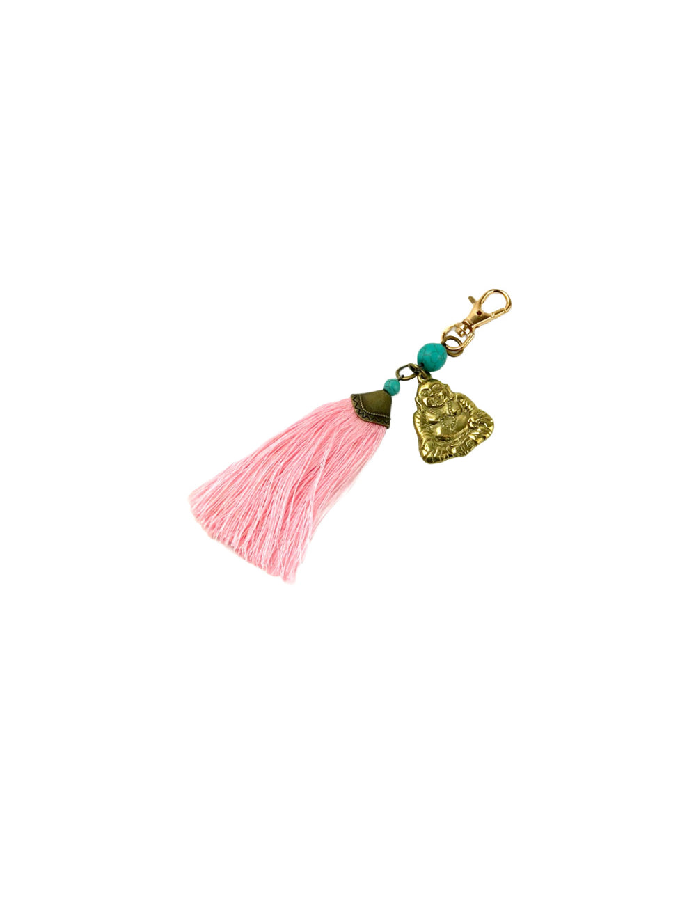 keyring-Buddha-pink-tassel